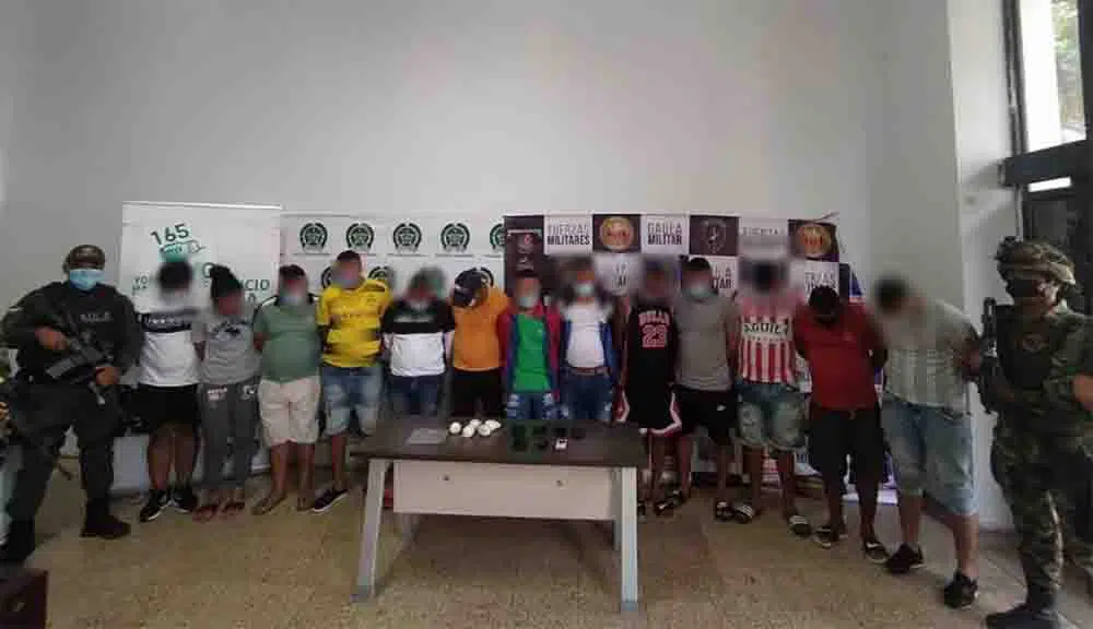 Ejercito, Policía y Fiscalia Capturan 21 Personas