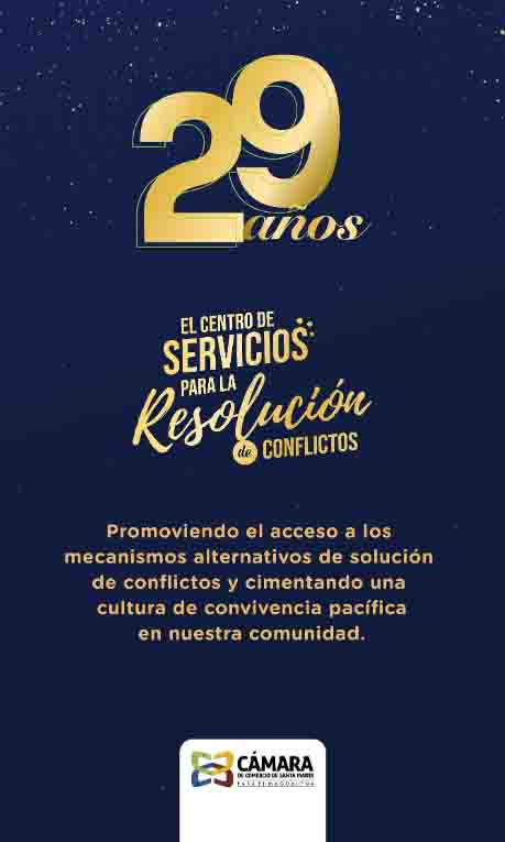 CámComercio celebra 29 años del Centro de Servicios para la Resolución de Conflictos