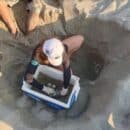 Tortuga Laúd anidó el playas de Mendihuaca