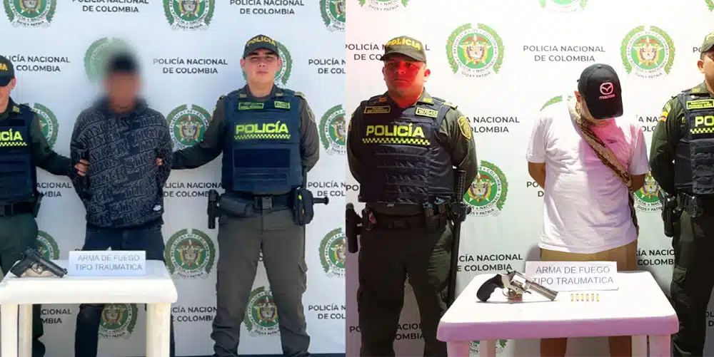 capturados por los delitos de Fabricación, tráfico o porte de armas de fuego