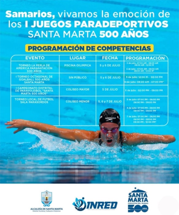 Santa Marta vivirá la primera edición de los Juegos Paradeportivos