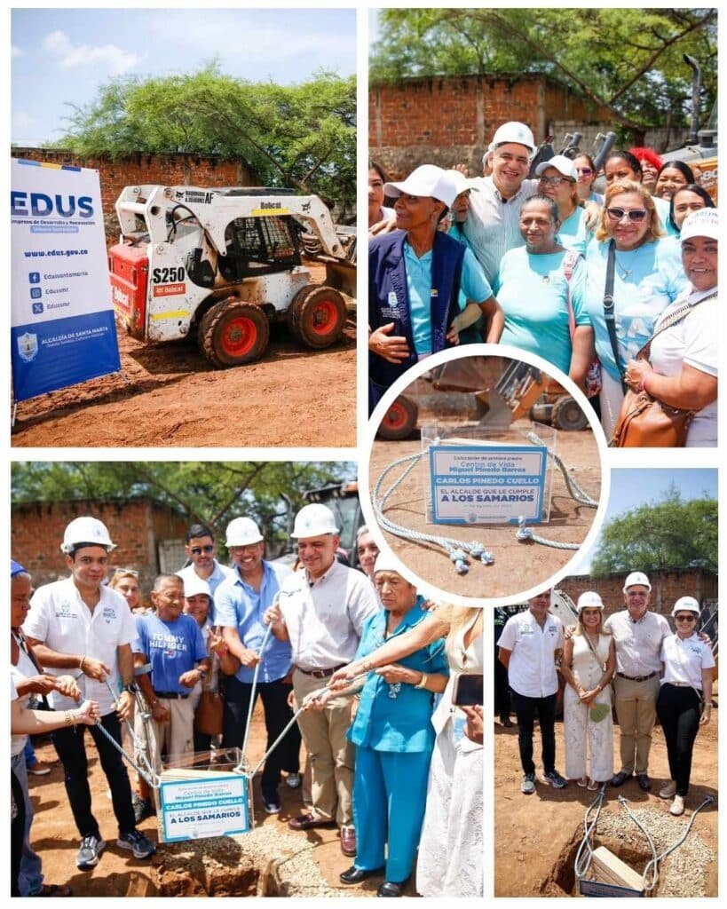 Alcalde Pinedo puso primera piedra del Centro Vida del Adulto Mayor Miguel Pinedo Barros