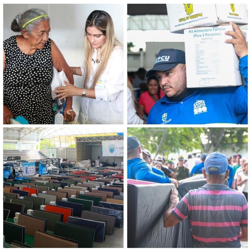 Alcaldía entregó ayudas a familias de Ondas del Caribe, Chimila, Alfonso López, María Cristina, El Pando, Alpes y Timayuí