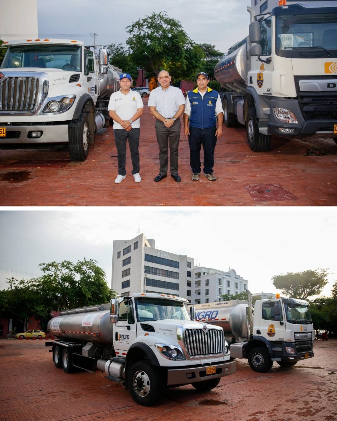Alcalde Carlos Pinedo Cuello gestiona ante la UNGRD dos carrotanques para distribución de agua potable en Santa Marta