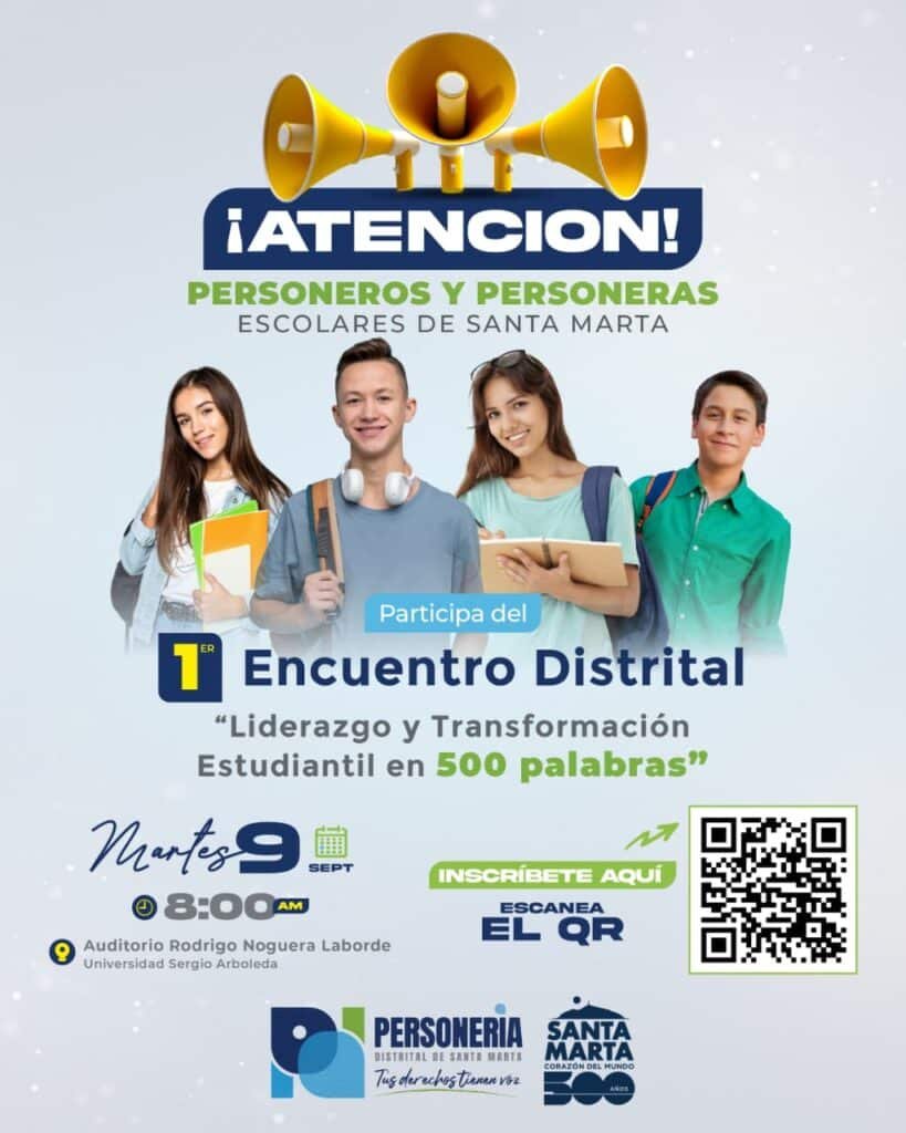 Personería convoca al I Encuentro Distrital de Personeros y Representantes del Gobierno Escolar