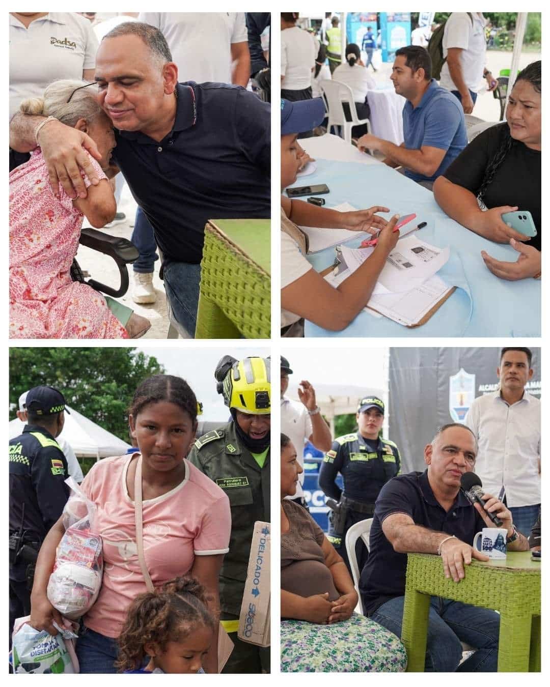 Carlos Pinedo despacha desde Villa Betel y reafirma su apoyo a los afectados por las lluvias