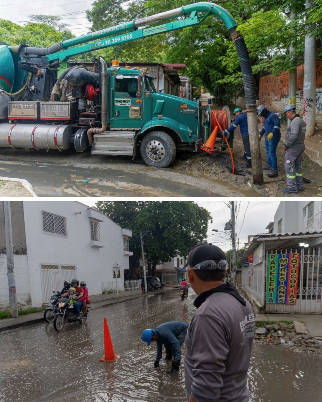 ESSMAR refuerza sus operativos en puntos críticos de la ciudadtras fuertes lluvias registradas