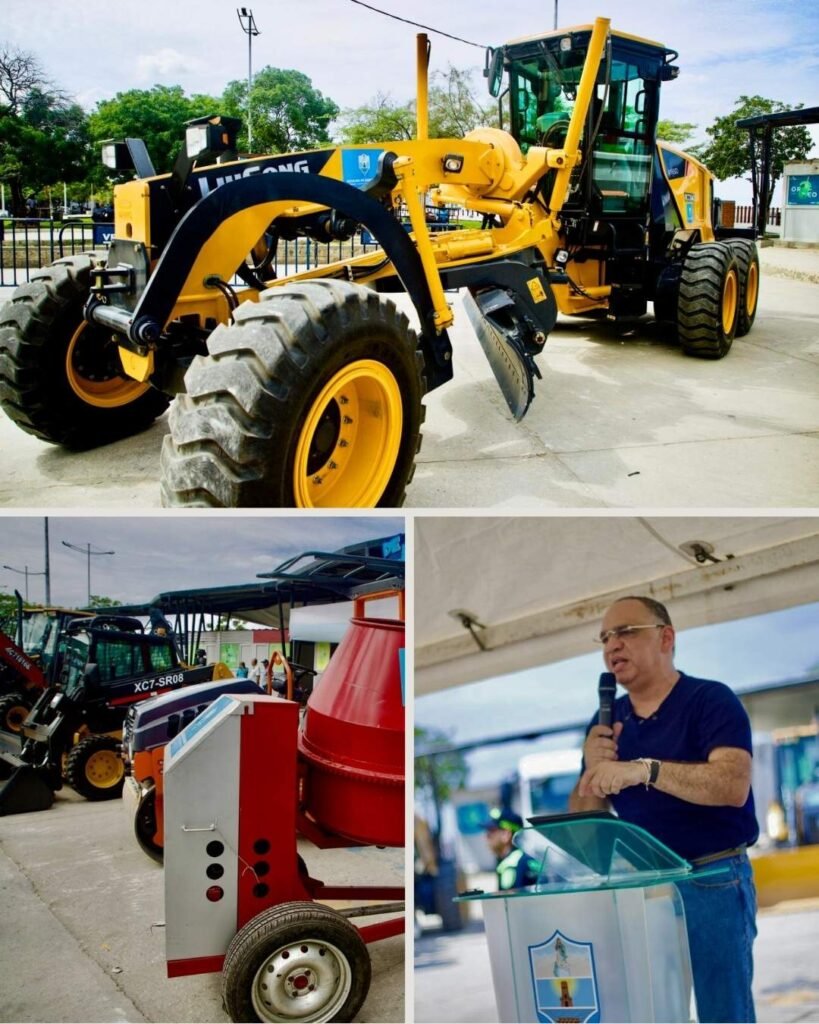 ¡Histórico! Carlos Pinedo Cuello pone a disposición de los samarios banco de maquinaria amarilla