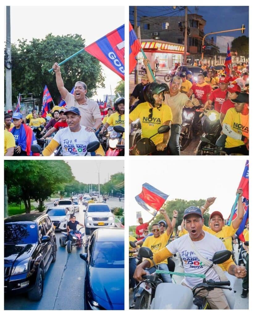 Majestuosa caravana de los samarios en respaldo a Noya gobernador