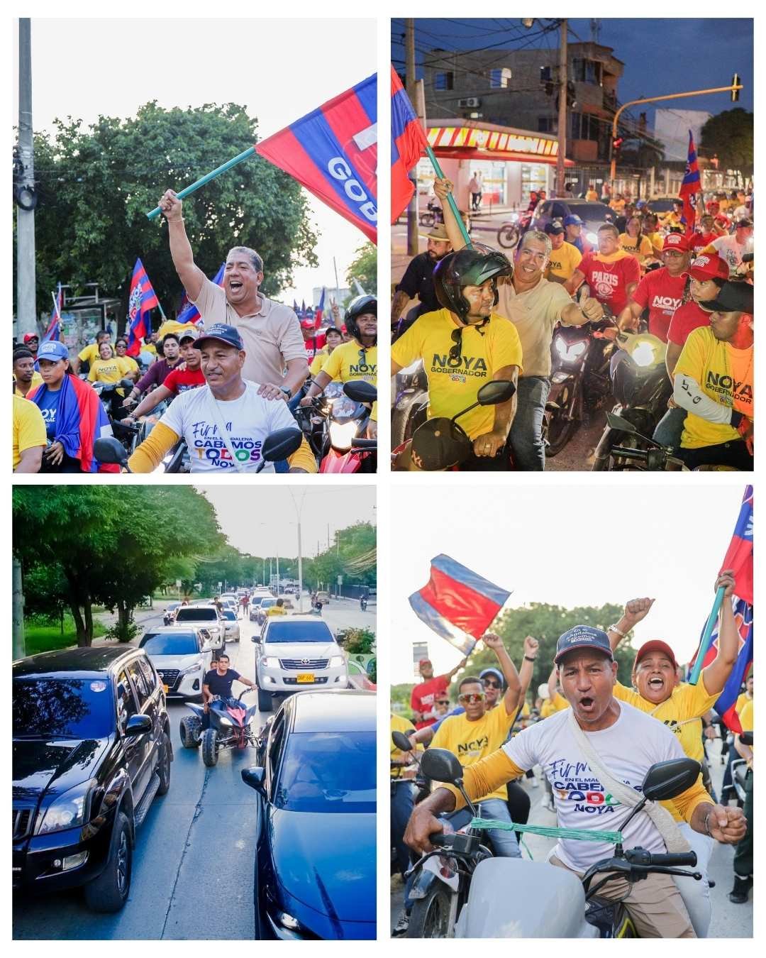 Majestuosa caravana de los samarios en respaldo a Noya gobernador