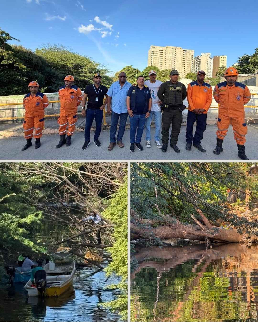 Corpamag y OGRIC lideraron jornada interinstitucional para el retiro de material vegetal y desechos en el Río Manzanares