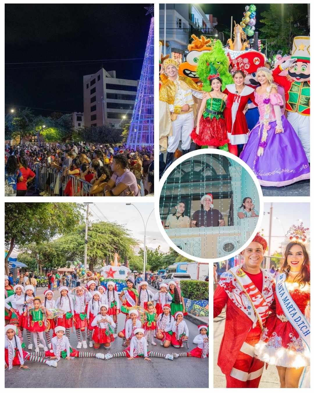 Familias enteras se desbordaron de alegría con Desfile Navideño de la Alcaldía de Santa Marta