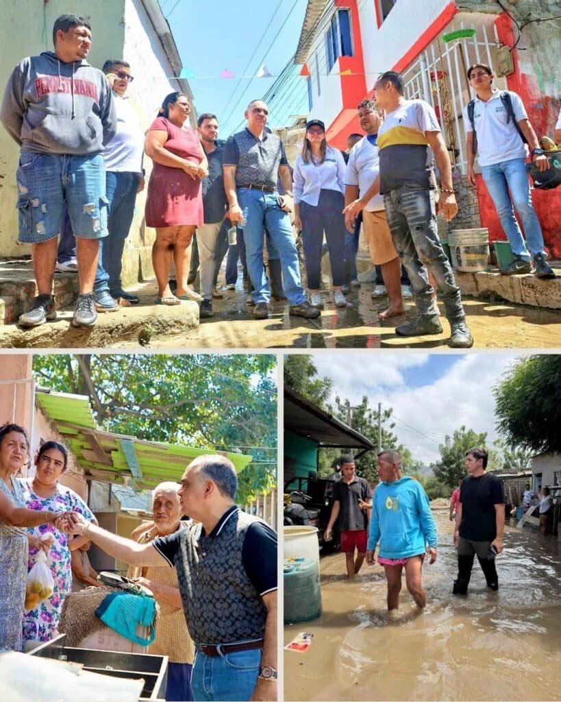 Alcalde Carlos Pinedo Cuello refuerza acciones de atención en la Localidad 1 tras las fuertes lluvias