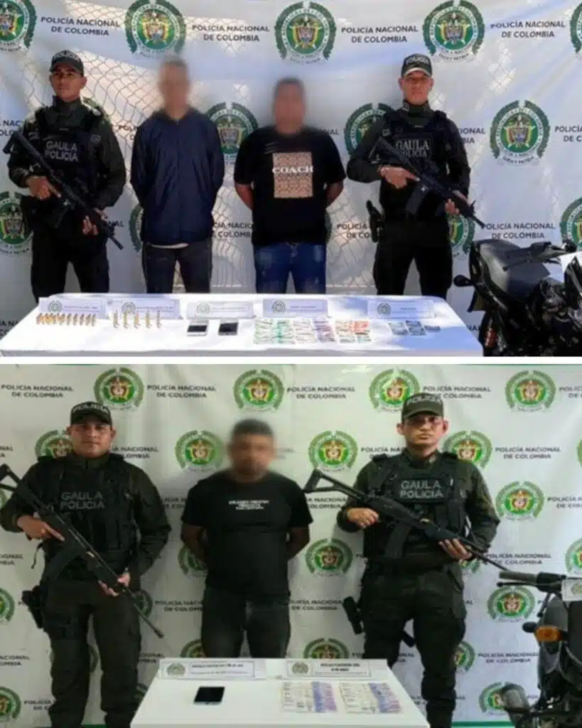 Captura a tres presuntos integrantes de “Los Pachenca” por extorsión y porte ilegal de armas