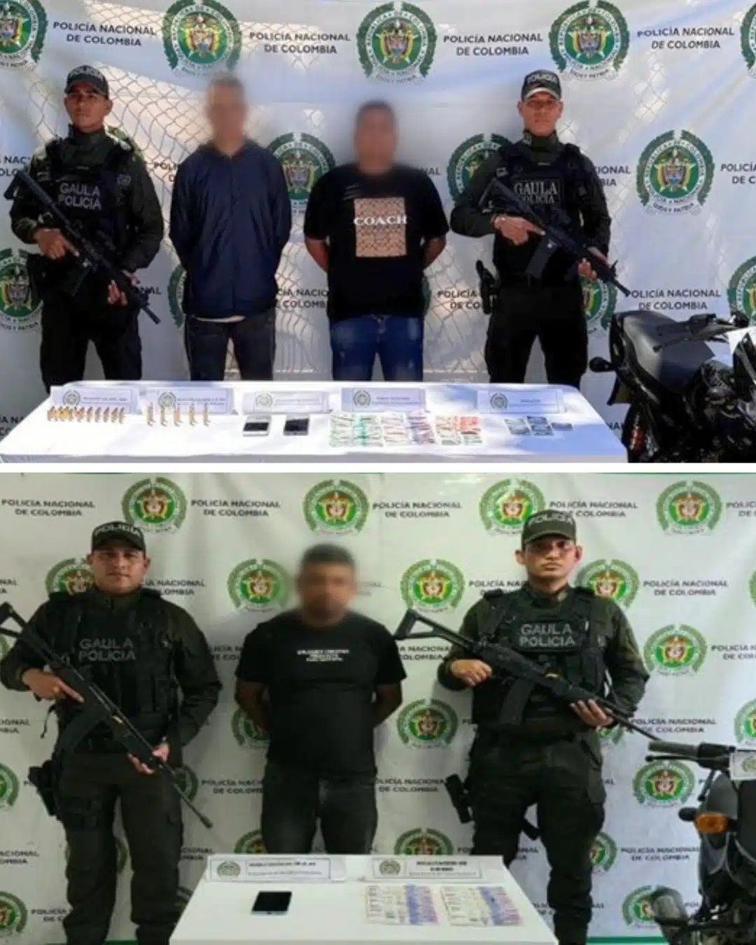 Captura a tres presuntos integrantes de “Los Pachenca” por extorsión y porte ilegal de armas