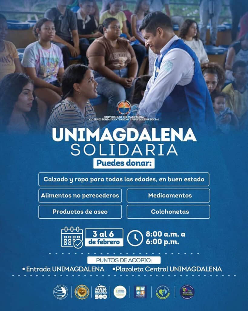 UNIMAGDALENA Solidaria une a su comunidad para apoyar a los afectados por las lluvias