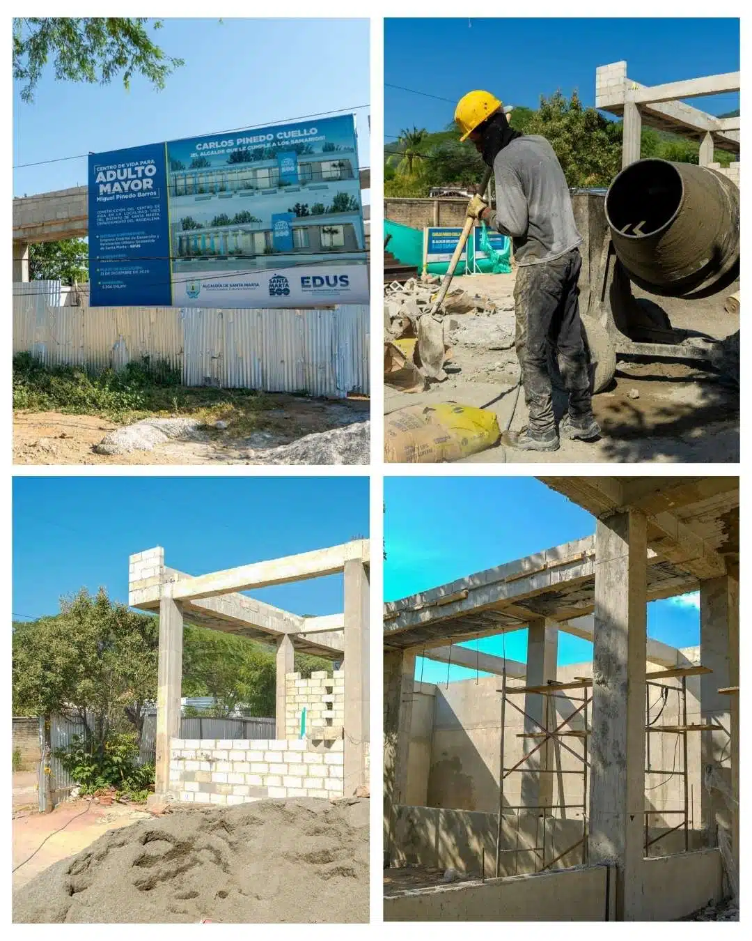 Administración de Carlos Pinedo avanza en la construcción del Centro del Adulto Mayor Miguel Pinedo Barros