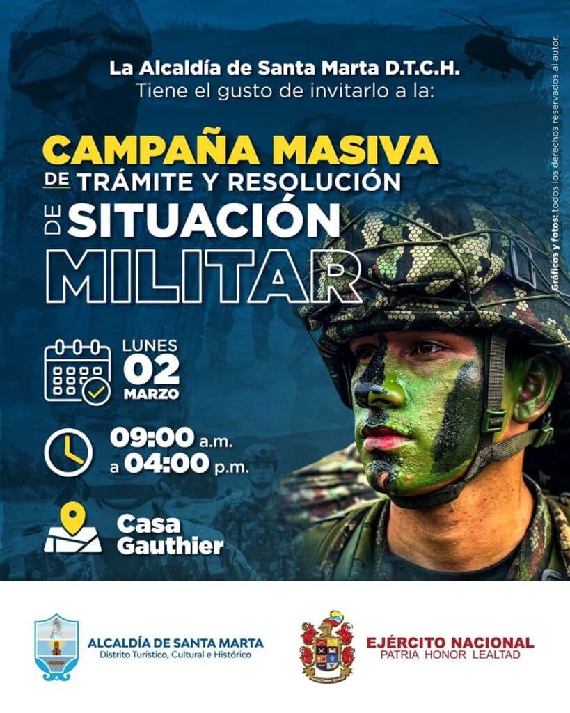 Alcaldía invita a jóvenes a jornada masiva para que definan su situación militar