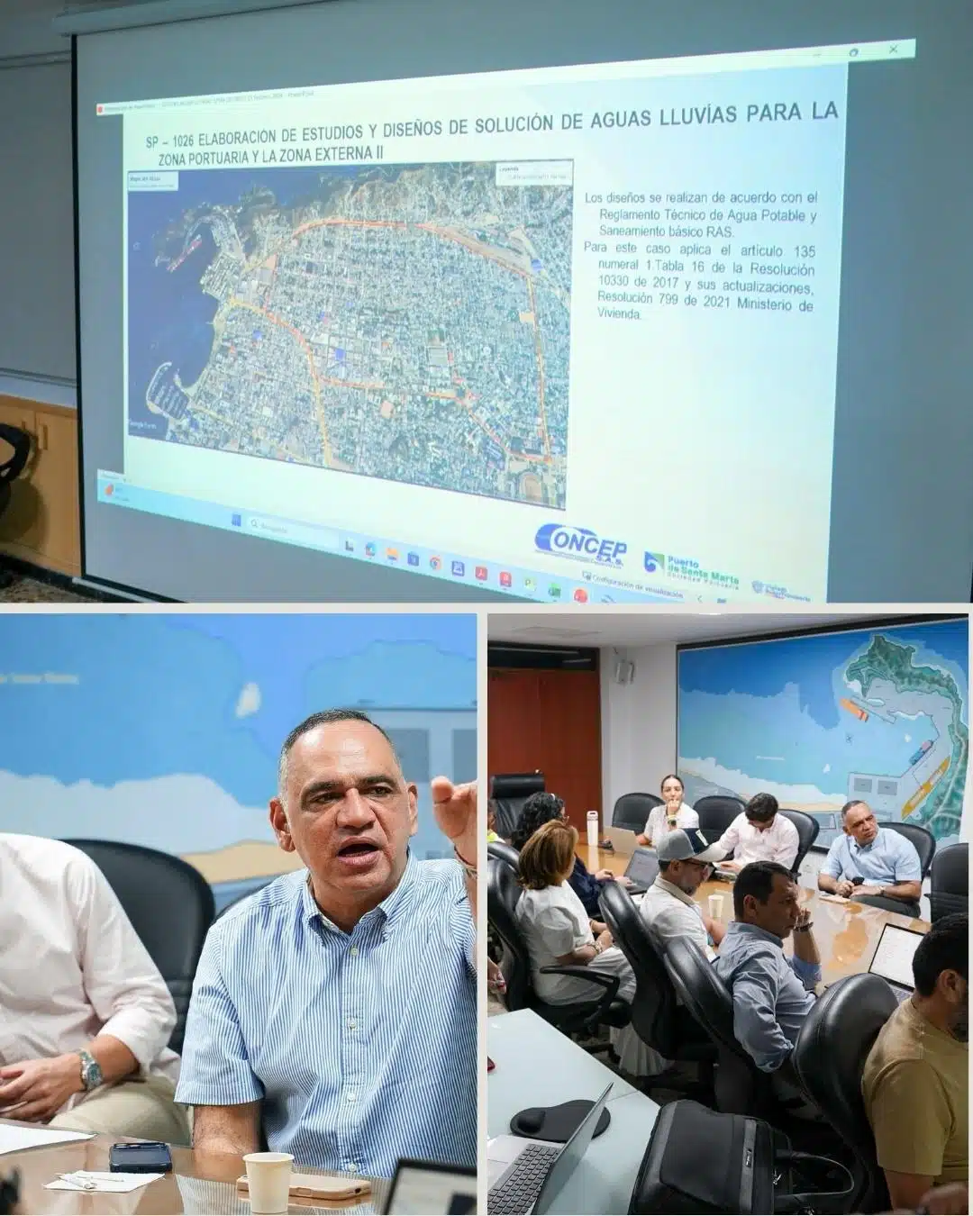 Con presencia del alcalde Carlos Pinedo, administración define ruta para la solución definitiva del colector pluvial de Pescaíto