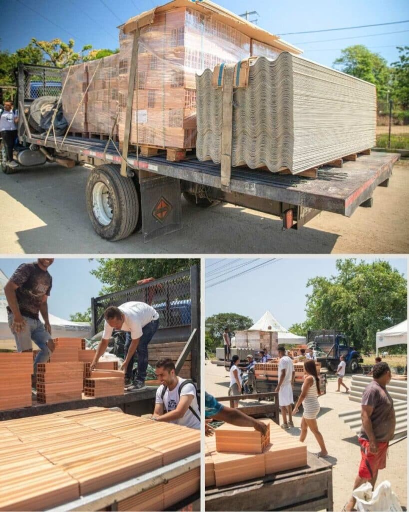 Gobierno de Pinedo lleva materiales de construcción a damnificados en Villa Betel