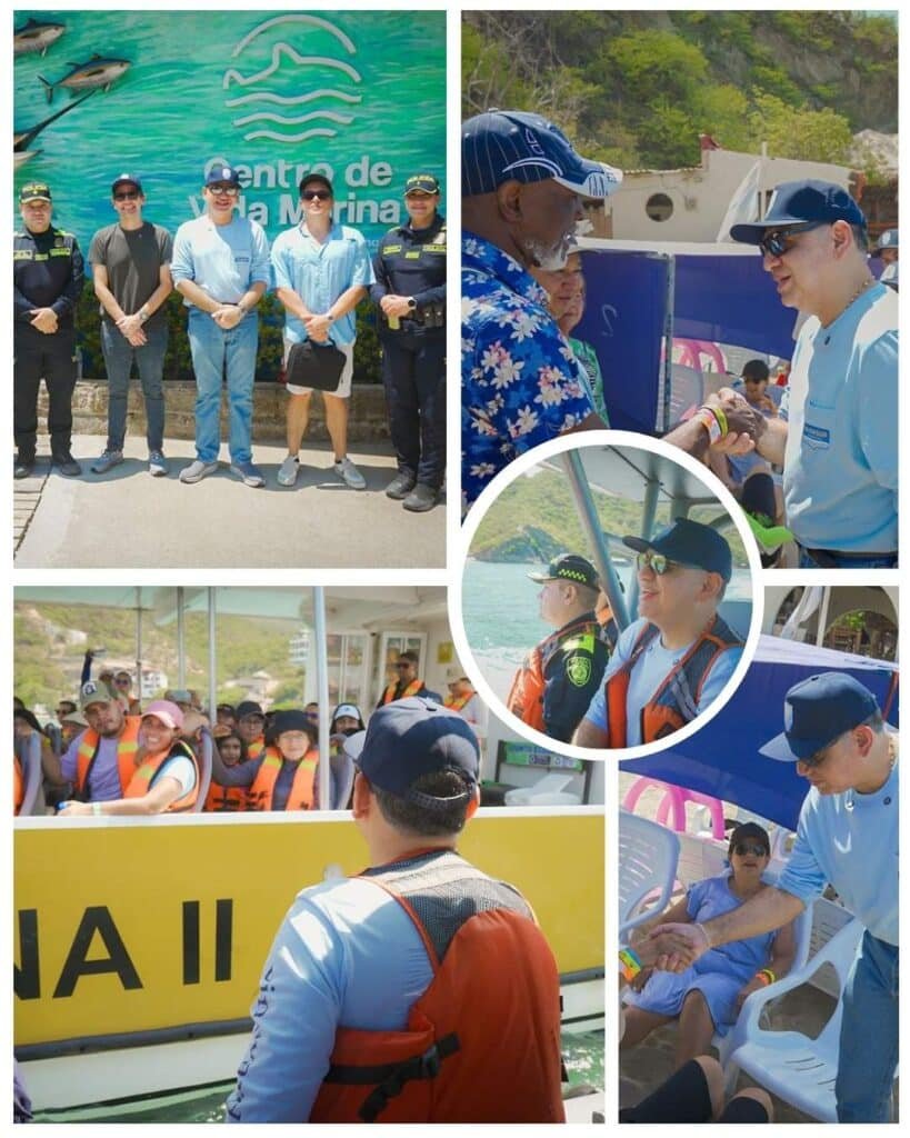 Alcalde Carlos Pinedo lidera controles y acompañamiento a turistas en playas de Santa Marta durante Semana Santa
