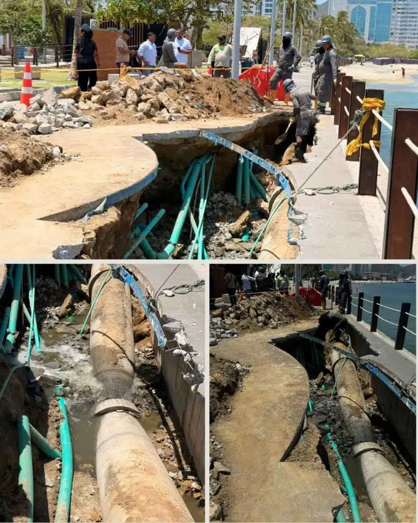 Alcaldía Distrital y Essmar atienden emergencia sanitaria en el Camellón de la Bahía, provocada por falta de planeación del gobierno anterior