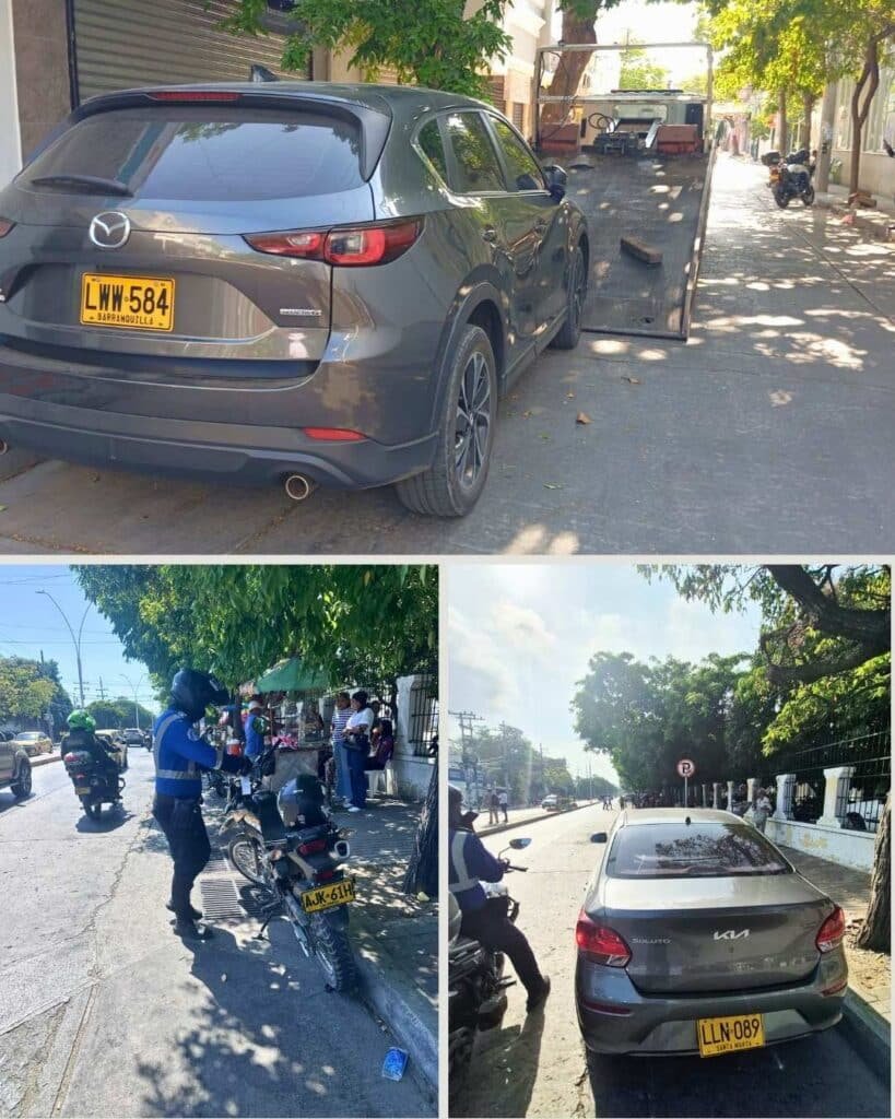 82 comparendos por mal parqueo en Santa Marta Tránsito refuerza controles