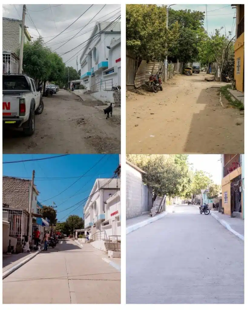 Cumpliéndole a los samarios Alcalde Carlos Pinedo entrega cuatro nuevas calles en La Paz