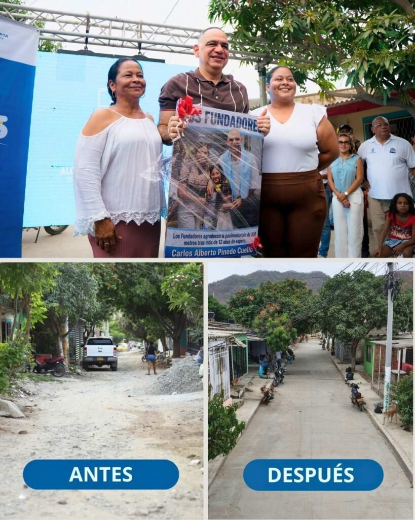 “Esta obra es dignidad para sus familias” Alcalde Carlos Pinedo entrega nueva vía en Los Fundadores