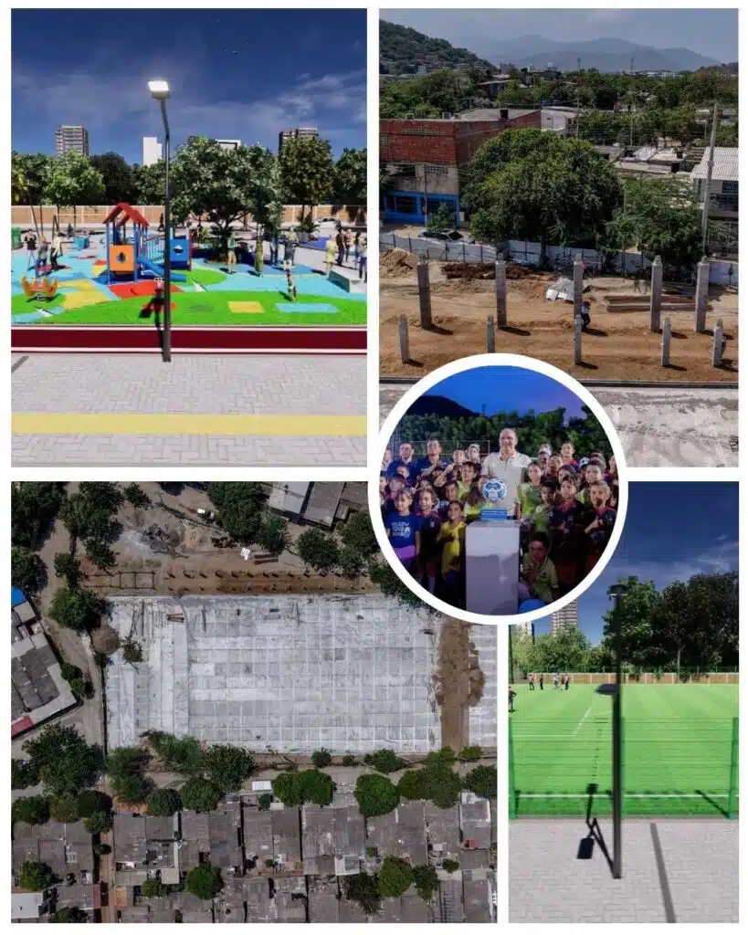 Gobierno de Pinedo transforma escenarios recreodeportivos en barrios populares de Santa Marta