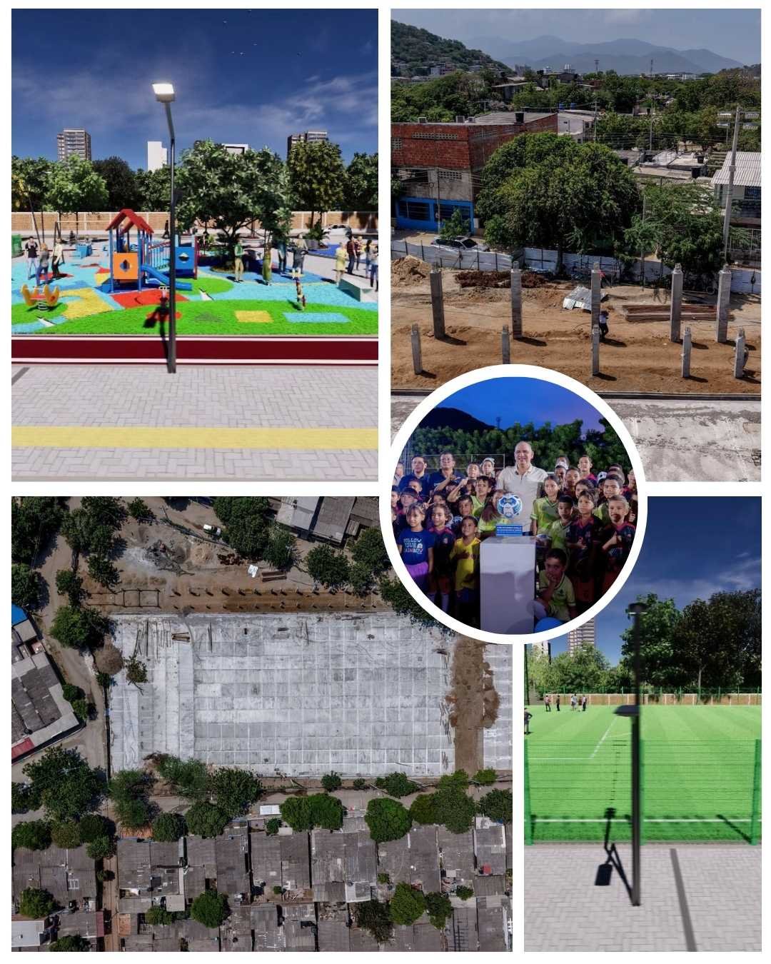 Gobierno de Pinedo transforma escenarios recreodeportivos en barrios populares de Santa Marta