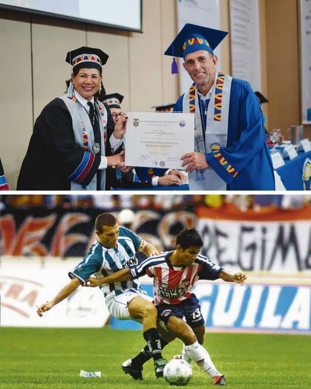 UNIMAGDALENA graduó a Juan Carlos Ramírez, exfutbolista de la Selección Colombia