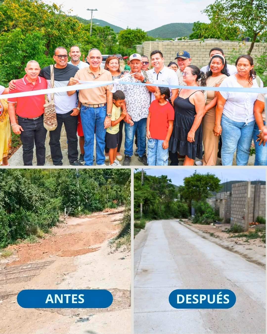 Alcalde Pinedo inaugura obra vial en Valle de Gaira