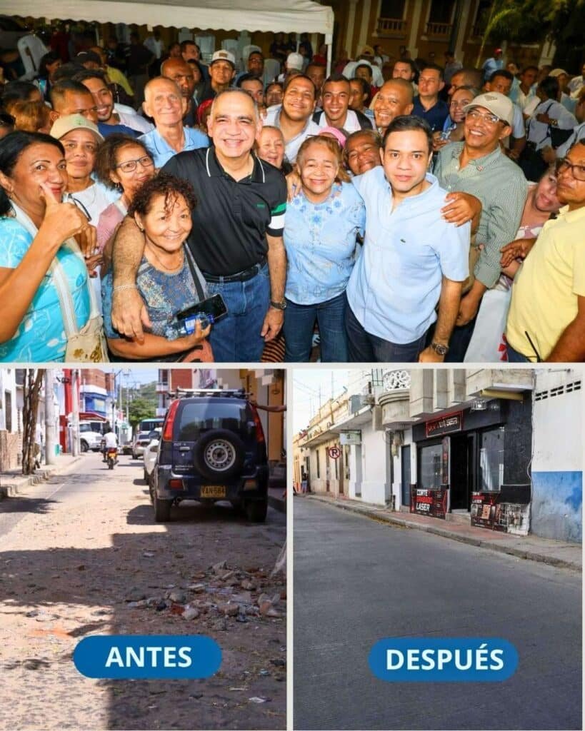 Pinedo rehabilita la Carrera Séptima y recupera vía crítica del Centro Histórico de Santa Marta