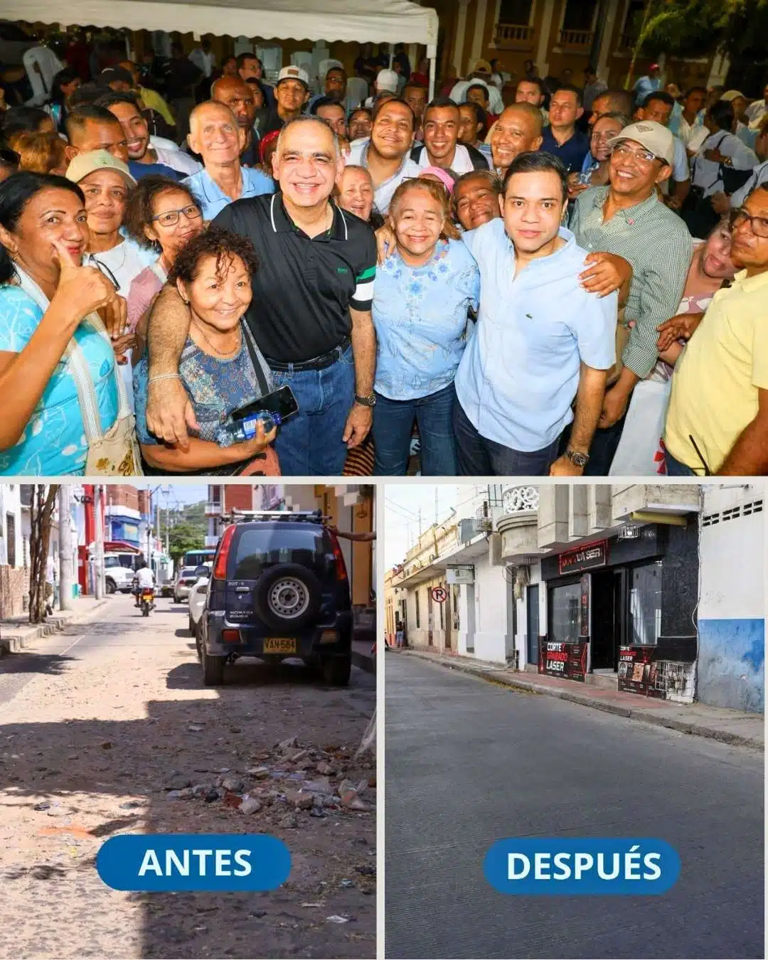Pinedo rehabilita la Carrera Séptima y recupera vía crítica del Centro Histórico de Santa Marta