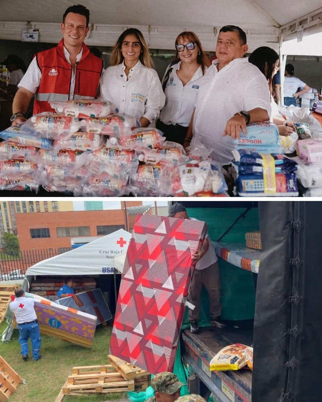Más de 20 toneladas de ayudas humanitarias entregó Santa Marta a Manizales y Armenia
