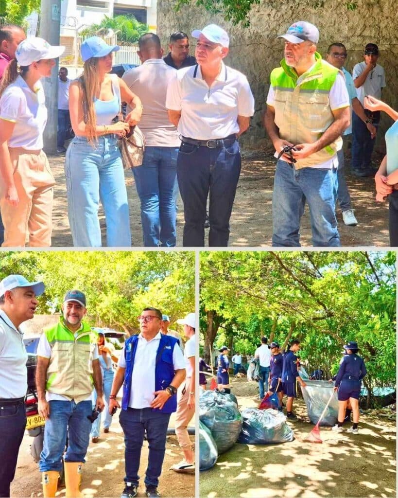 Pinedo lidera jornada conjunta con la Essmar para frenar afectación por basuras en el río Manzanares