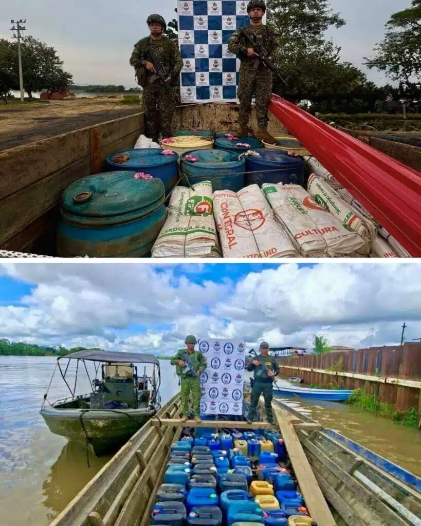 Armada incauta 36.000 galones de combustible y 60 toneladas de cemento